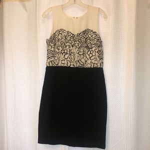 Ann Taylor Loft black and white dress